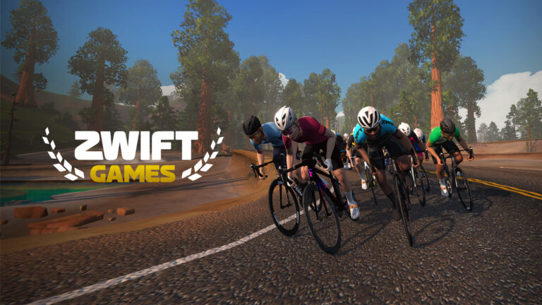 Grupo de corredores de Zwift